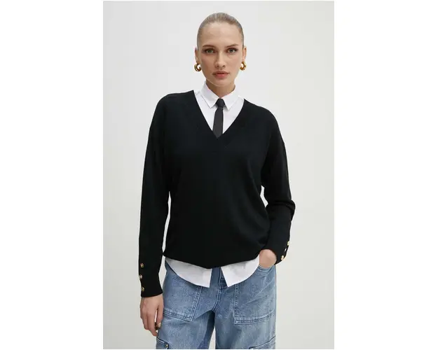 MICHAEL Michael Kors pulover de lana femei, culoarea negru, light, MT460YB4VR