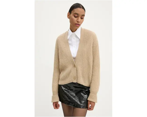 Drykorn cardigan din lana culoarea bej, 420171 88587