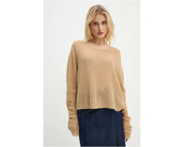 Drykorn pulover de lana femei, culoarea maro, light, 420156 88583