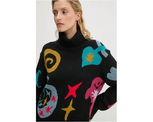 PS Paul Smith pulover de lana femei, calduros, cu guler, W2R.440N.N31253