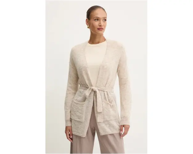 Max Mara Leisure cardigan din lana culoarea bej, light, 2426346038600