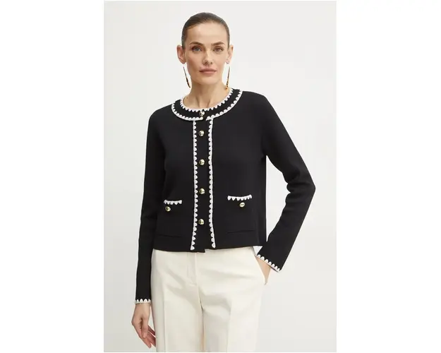 Luisa Spagnoli cardigan din lana MEGADUCA culoarea negru, light, 58398