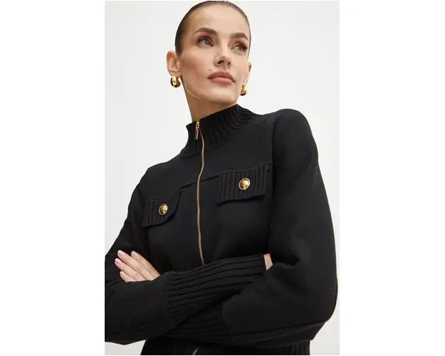 Luisa Spagnoli cardigan din lana MERLO culoarea negru, light, 58385