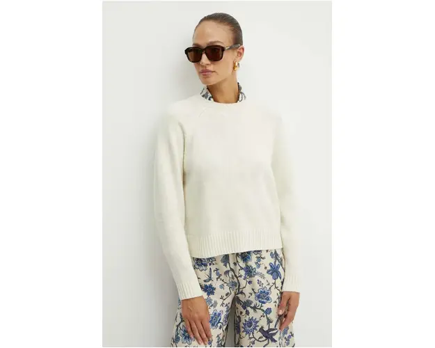 Weekend Max Mara pulover de lana femei, culoarea bej, 2425366162600