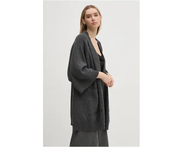 United Colors of Benetton cardigan din lana culoarea negru, 1144EN00C