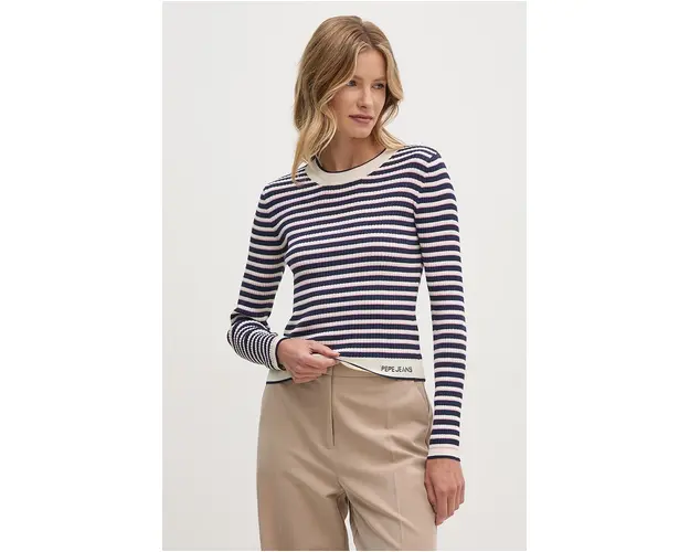 Pepe Jeans pulover INES femei, culoarea bej, light, PL702169