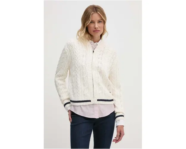 Pepe Jeans pulover HADA JACKET femei, culoarea bej, PL702207