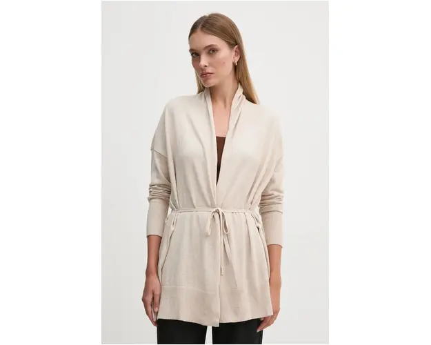 Pepe Jeans pulover ISELA CARDIGAN femei, culoarea bej, light, PL702223