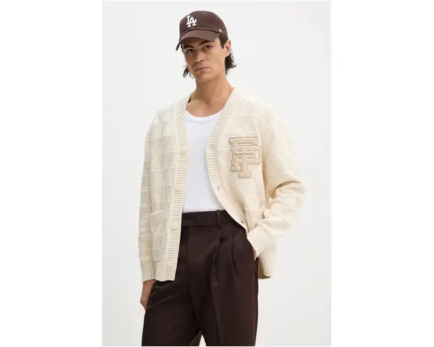 Filling Pieces cardigan din bumbac culoarea bej, calduros, 83016989936