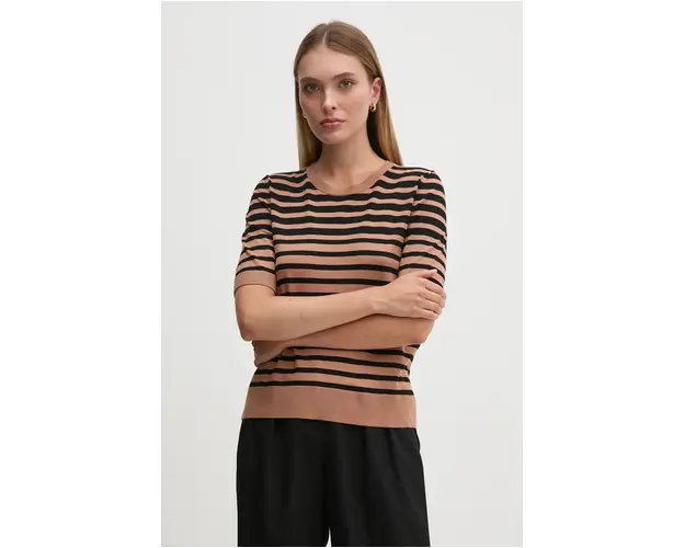 Sisley pulover femei, culoarea maro, 17Q3M1052