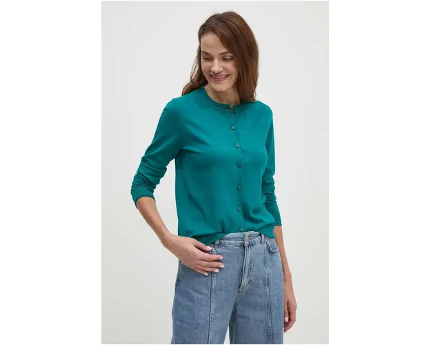 Sisley cardigan femei, culoarea verde, light, 17Q3M5203