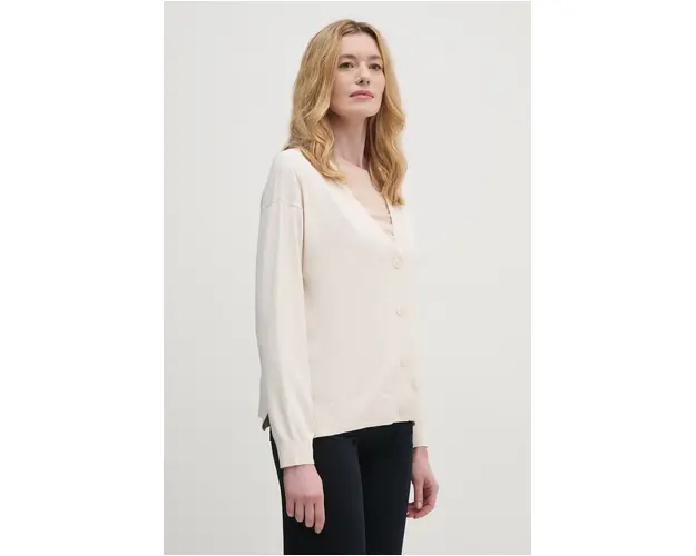 Sisley cardigan femei, culoarea bej, light, 17Q3M6024