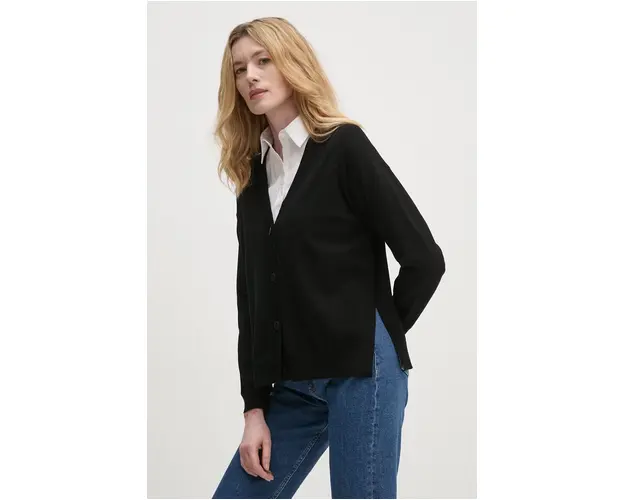 Sisley cardigan femei, culoarea negru, light, 17Q3M6024