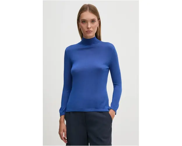 Sisley pulover din amestec de matase light, cu turtleneck, 1ZREM201P