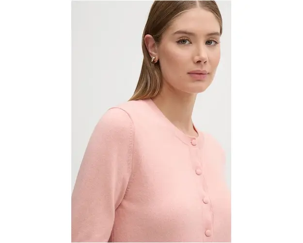 Sisley cardigan din amestec de lana culoarea roz, light, 102HM5237