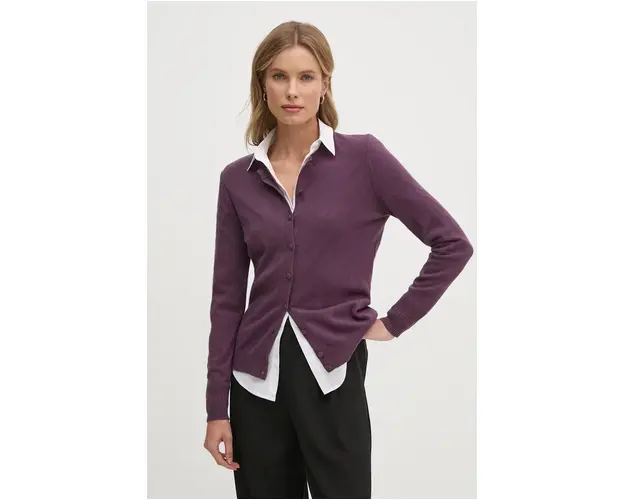 Sisley cardigan din amestec de lana culoarea violet, light, 102HM5237