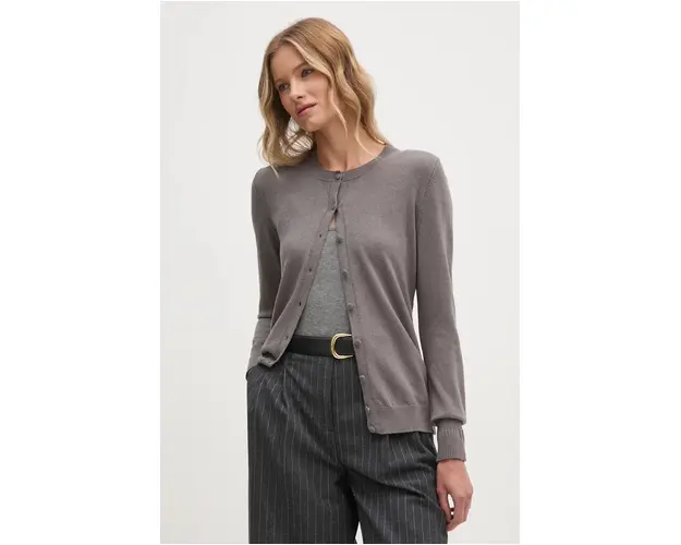 Sisley cardigan din amestec de lana culoarea gri, light, 102HM5237