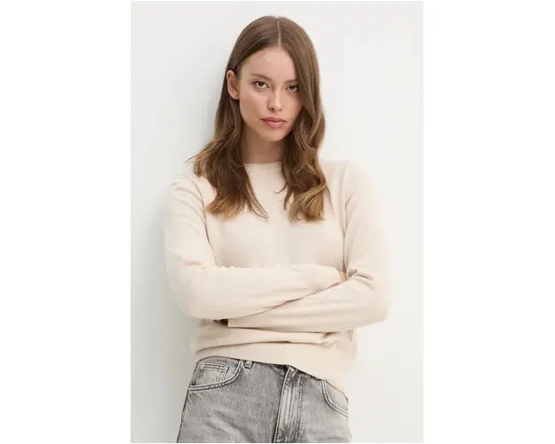 Sisley pulover din amestec de lana femei, culoarea bej, light, 102HM100F