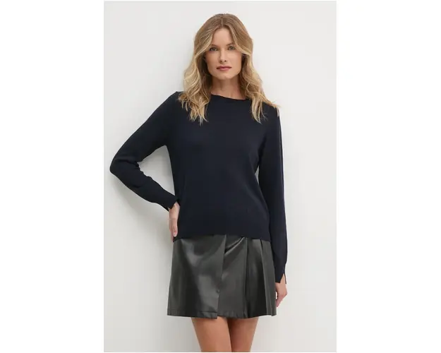 Sisley pulover din amestec de lana femei, culoarea albastru marin, light, 102HM100F