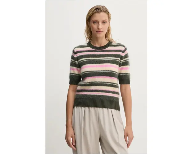 Samsoe Samsoe pulover de lana JEANNE femei, culoarea verde, light, F23300142