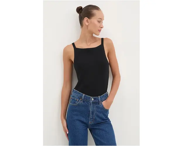 Abercrombie & Fitch top culoarea negru, KI150-4250