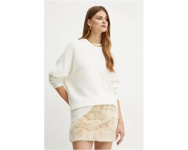 Marella pulover de lana femei, culoarea bej, light, 2423366122200