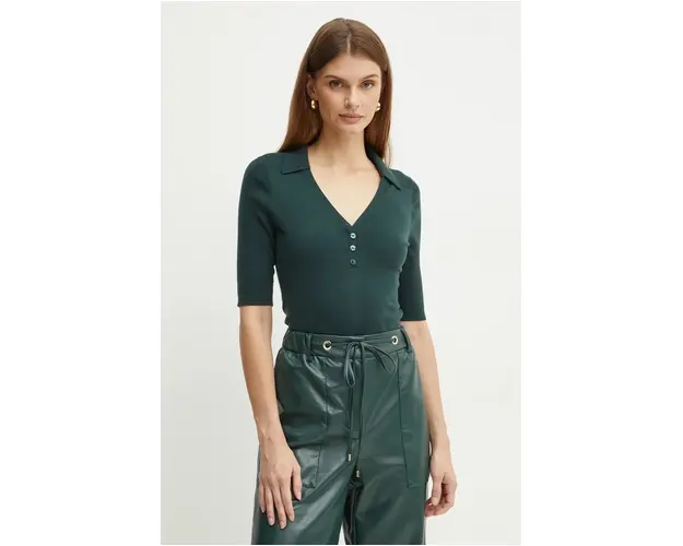 BOSS pulover de lana femei, culoarea verde, 50523743