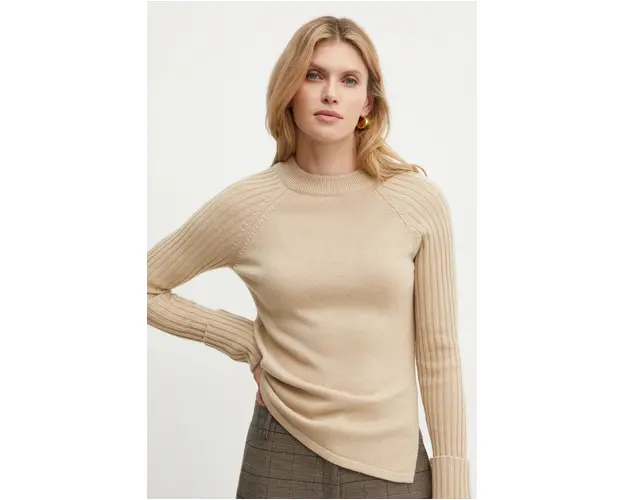 MAX&Co. pulover de lana femei, culoarea bej, 2426366064200