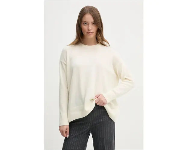 Sisley pulover de lana femei, culoarea bej, light, 1044M103K