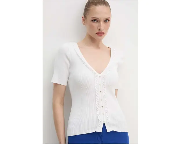 Morgan bluza MIGUI femei, culoarea alb, neted, MIGUI