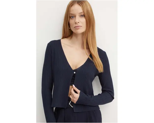 Morgan cardigan MIRZO femei, culoarea albastru marin, light, MIRZO