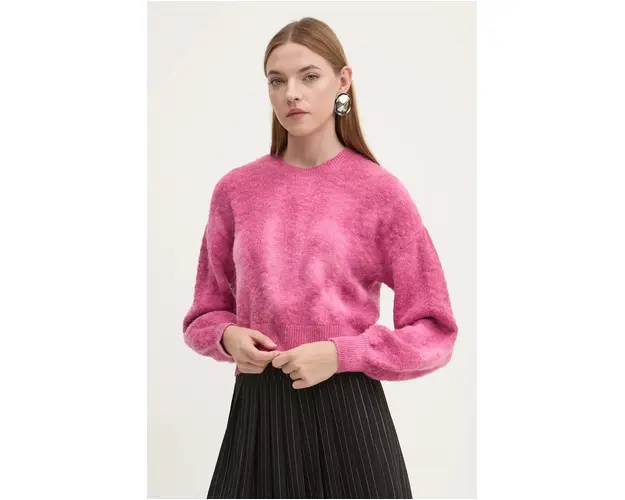 Desigual pulover VICTORIA femei, culoarea roz, 24WWJF17