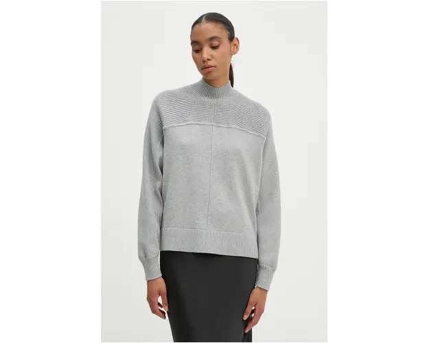 G-Star Raw pulover din amestec de casmir culoarea gri, cu turtleneck, D25218-D771