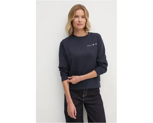 Gant bluza femei, culoarea albastru marin, cu imprimeu, 4200754