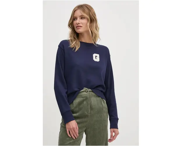 Gant bluza femei, culoarea albastru marin, cu imprimeu, 4201242