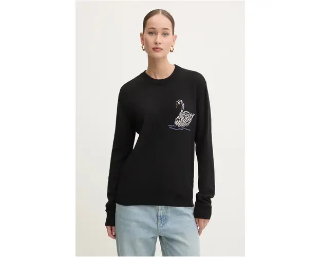 MSGM pulover de lana femei, culoarea negru, light, 3742MDM200.247786