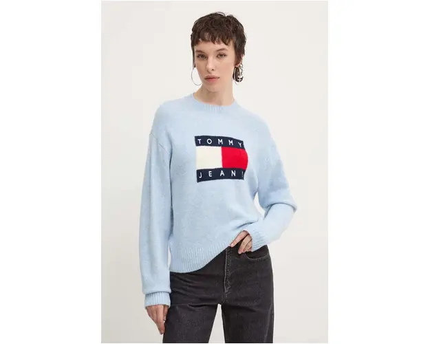 Tommy Jeans pulover din amestec de lana femei, light, DW0DW18681