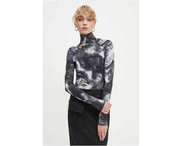 Moschino Jeans longsleeve femei, cu guler, A1213 8741