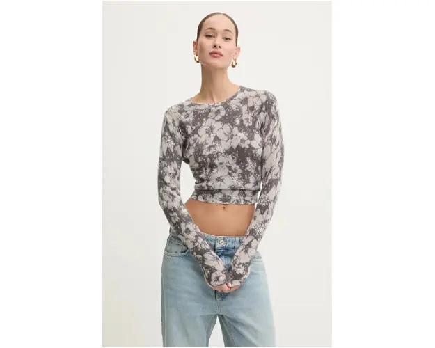 Moschino Jeans pulover de lana femei, culoarea gri, light, A0918 8704