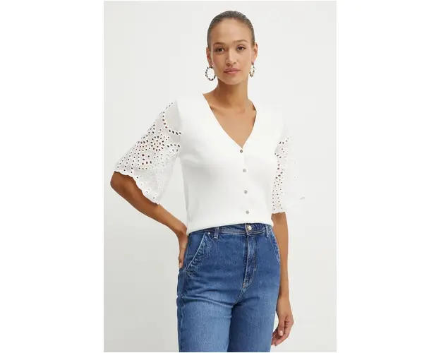 Morgan cardigan MACART culoarea alb, light, MACART