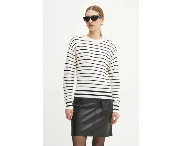 Morgan pulover MARINO femei, culoarea bej, light, MARINO