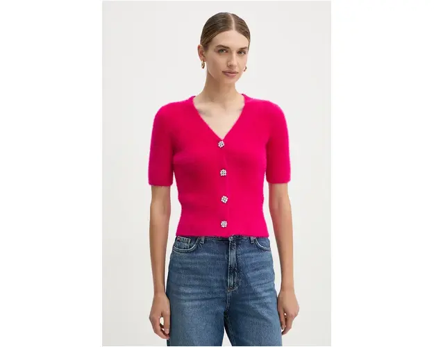 Morgan cardigan MCLEM femei, culoarea roz, MCLEM