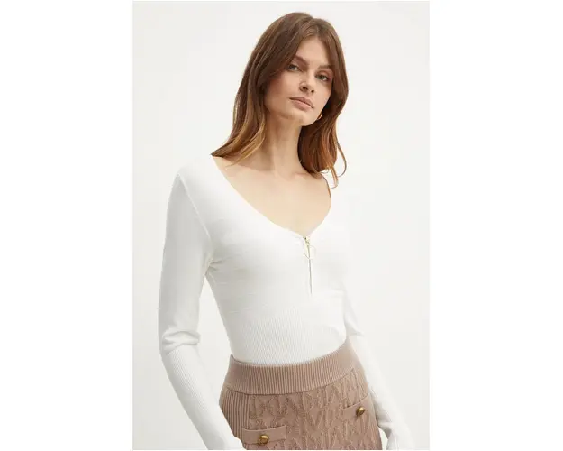 Morgan pulover MENZA femei, culoarea alb, light, MENZA