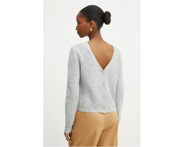 Morgan pulover MINT femei, culoarea gri, MINT