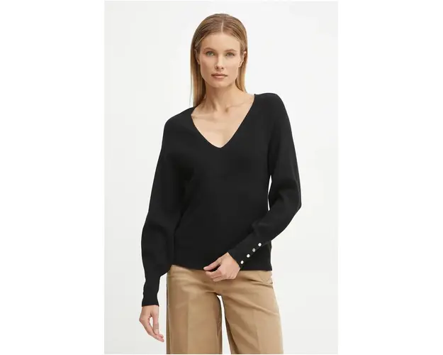 Morgan pulover MPANDA femei, culoarea negru, light, MPANDA