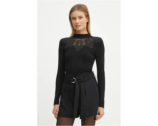 Morgan pulover MVIVIA femei, culoarea negru, light, MVIVIA