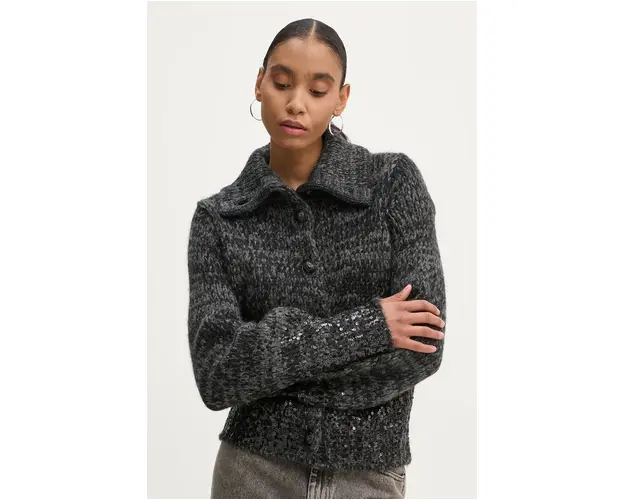 ZADIG&VOLTAIRE cardigan din lana culoarea gri, calduros, KWCO00080