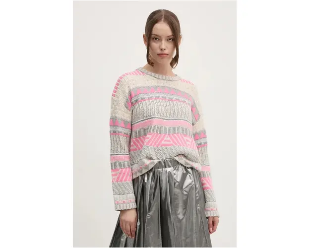 OUI pulover din amestec de lana femei, culoarea gri, 89590