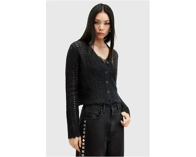 AllSaints cardigan din lana VIVIAN culoarea negru, W056KB