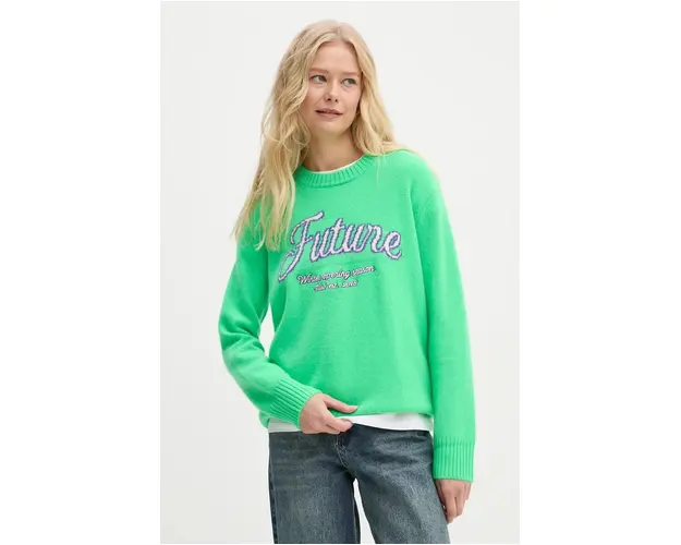 FROM FUTURE pulover de casmir culoarea verde, WPR02204